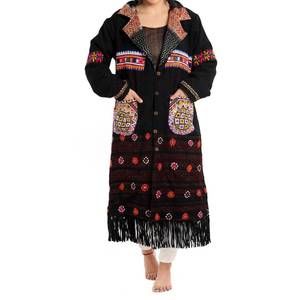 NEW STANDAWT merino wool coat in black/pink/orange